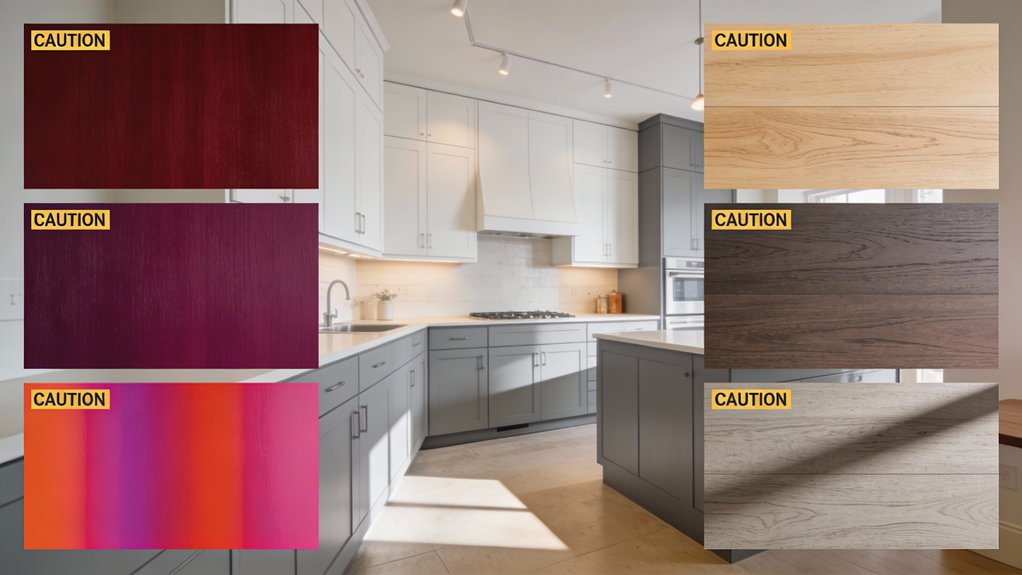 avoid bold cabinet colors